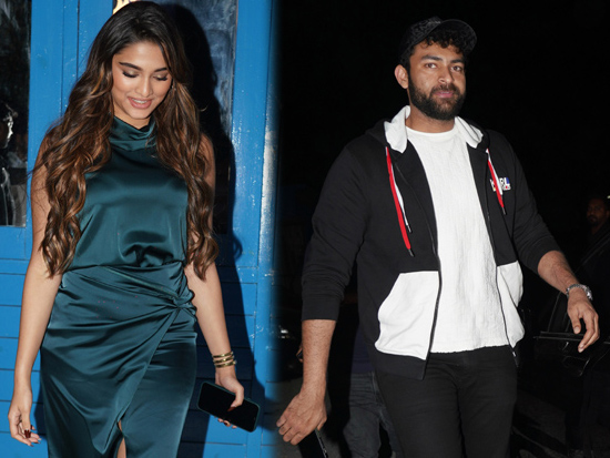 Ghani Movie Team Spotted At Hyderabad Event